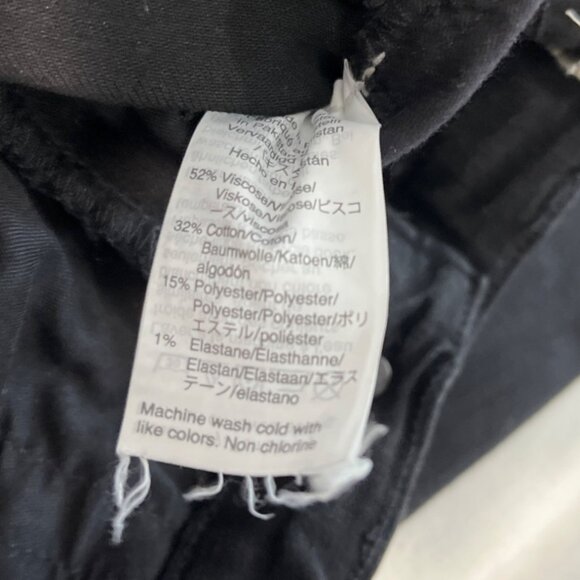 Madewell Women's Black Jeans with Front Zipper and Buton Sz 26 - Picture 7 of 7